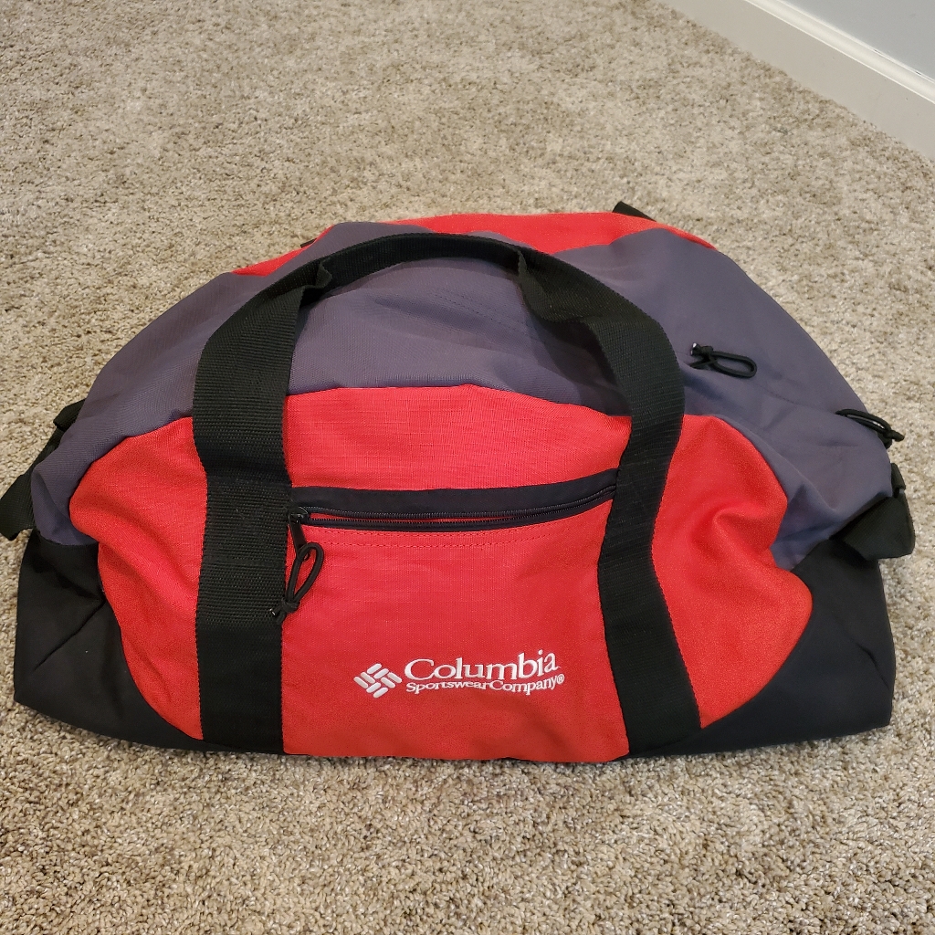 Columbia Red/Black/Gray Duffle Bag